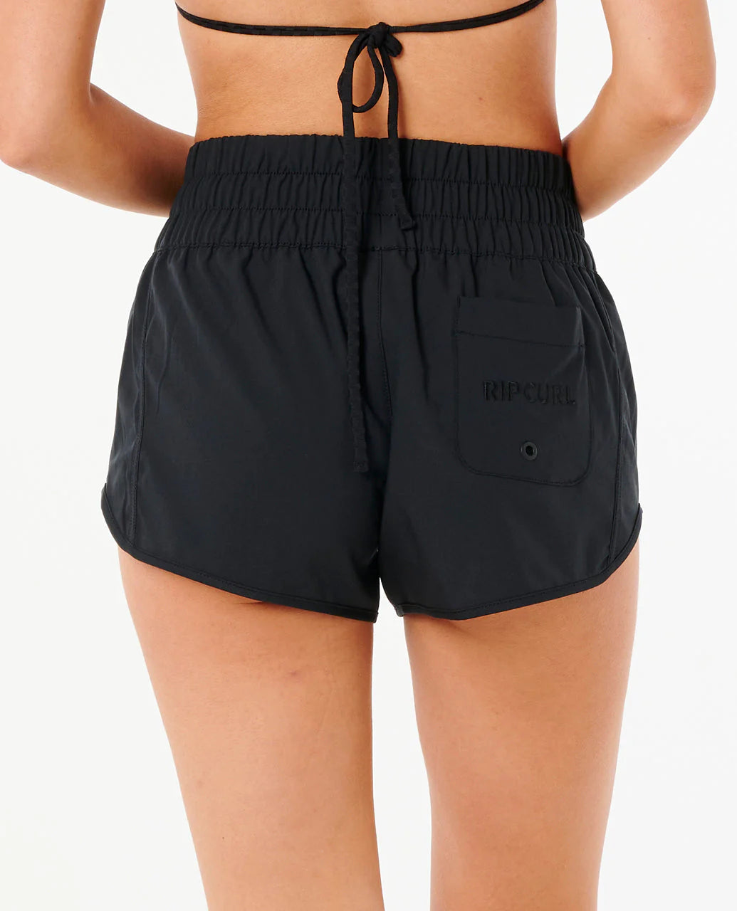 High Waist Retro 3" Volley Short - Black