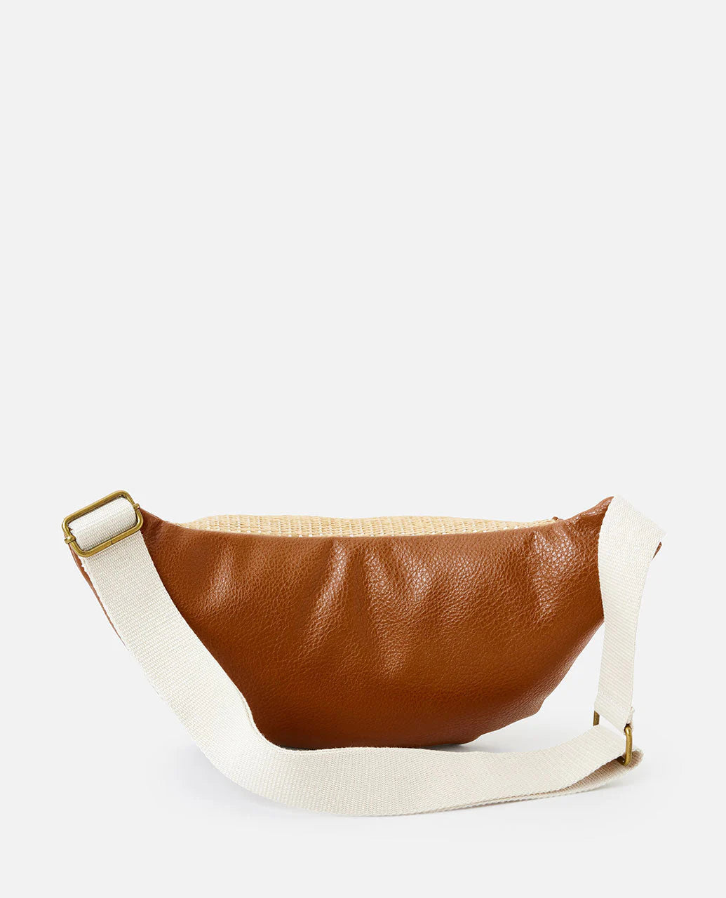 Premium Straw Crossbody Sling Bag - Natural