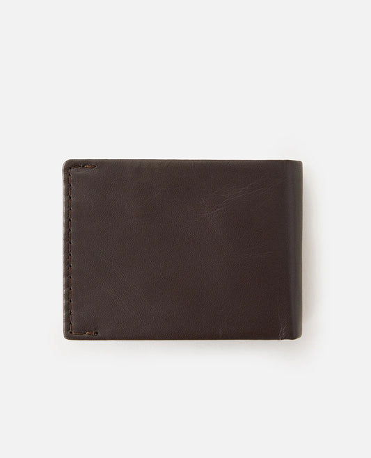 Quest Emboss RFID Slim Wallet - Brown