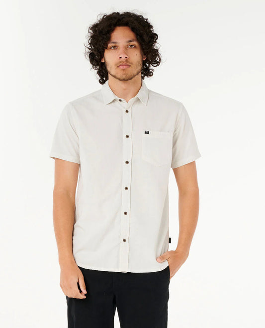 Classic Surf Washed Short Sleeve Shirt - Iced Grey