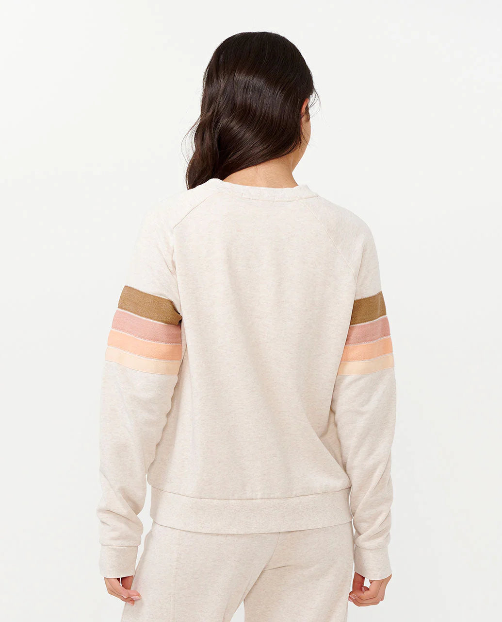High Tide Raglan Crew - Oatmeal Marle