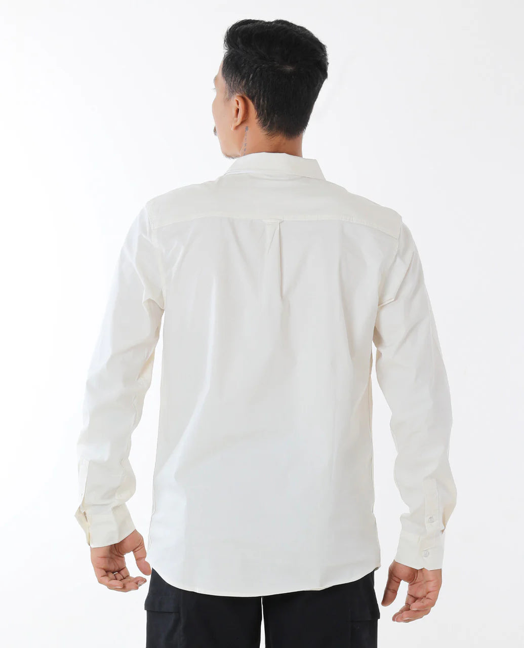 Plain Microsun Long Sleeve Shirt - Bone