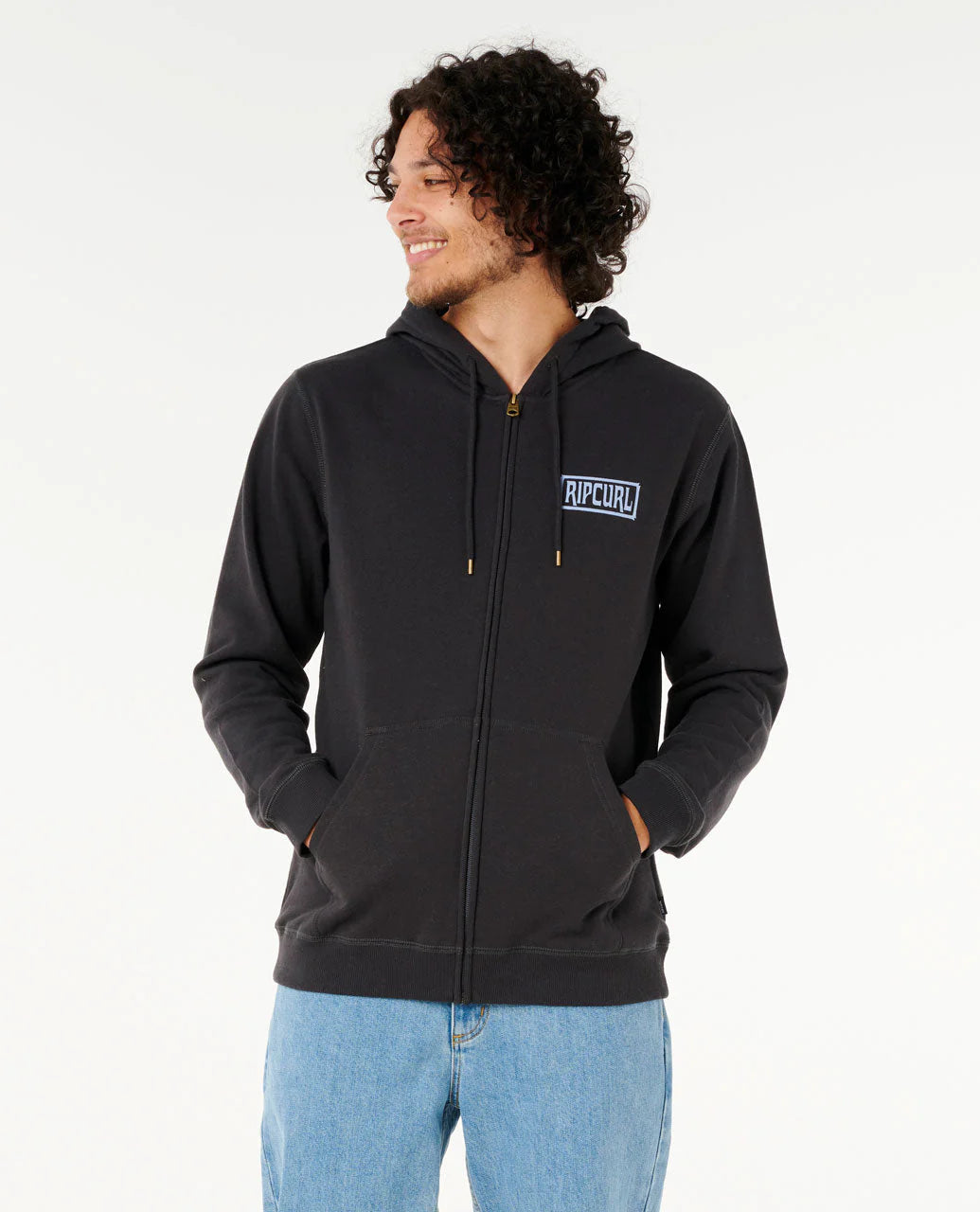 Made For Zip Through Hood Fleece - Washed Black