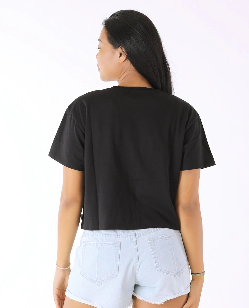 Cosmic Sky Crop Tee - Washed Black Bali
