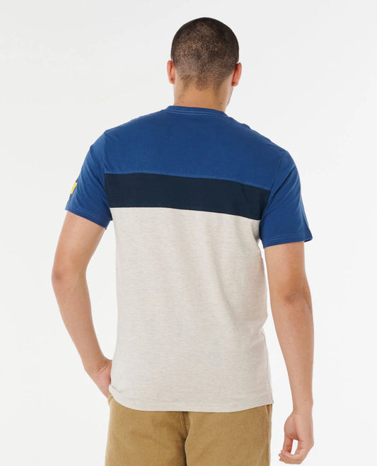 Undertow Panel Tee - Grey Marle/Navy