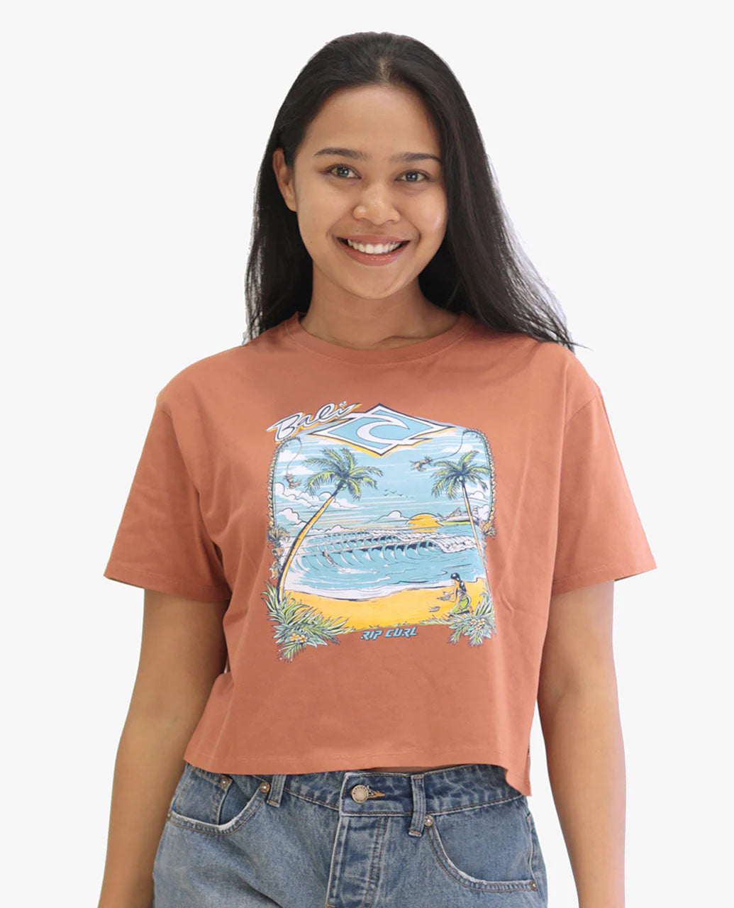 Bali Beach Life Tee - Dark Rust