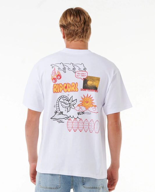 Sun Buzzed Tee - White