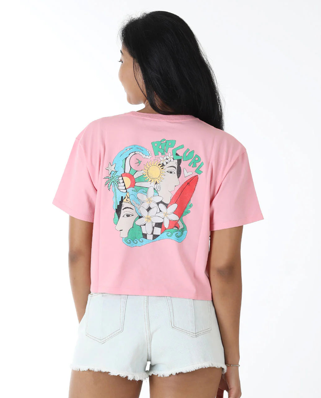 Bali Putu Surya Two Faces Tee - Pink