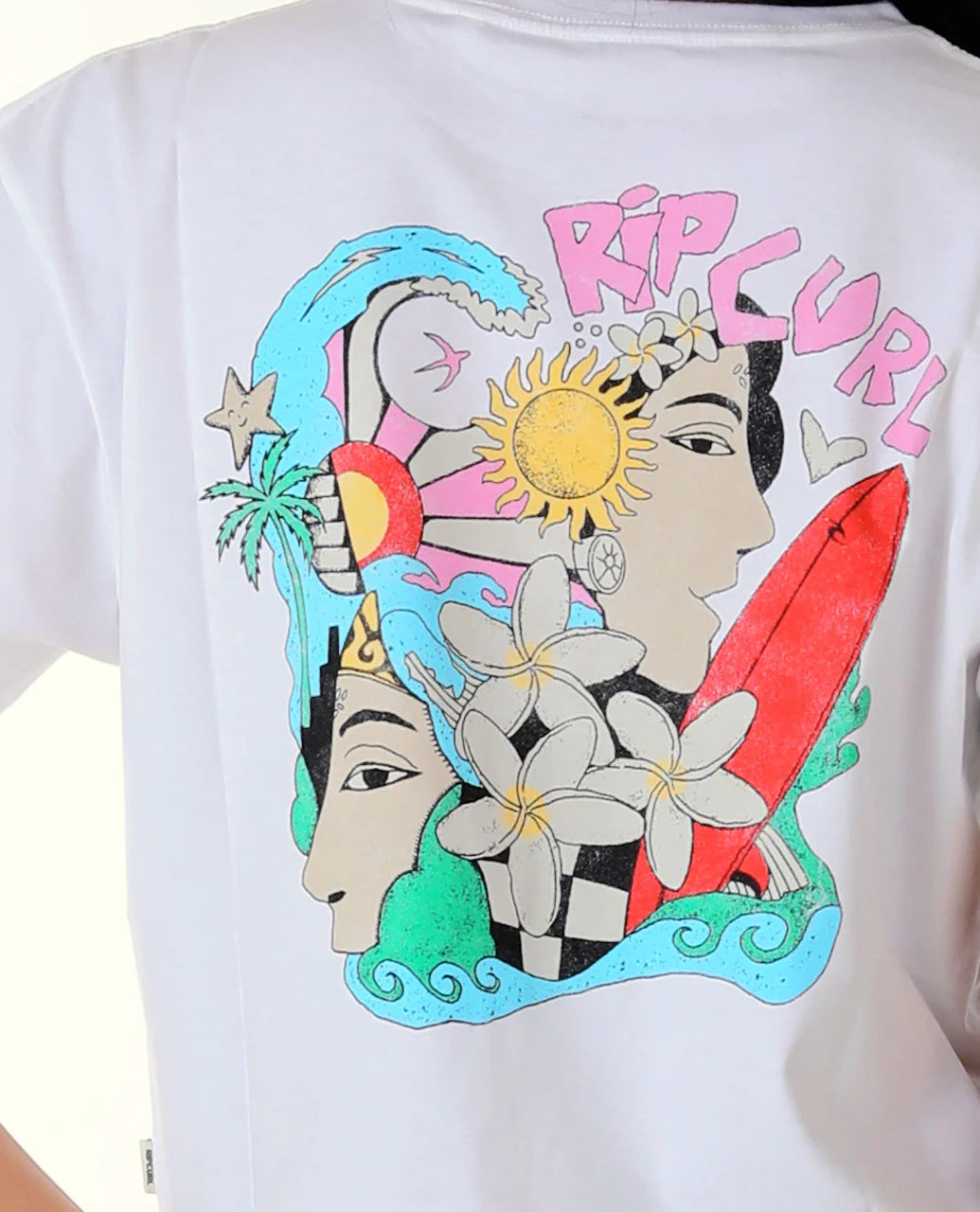 Bali Putu Surya Two Faces Tee - White