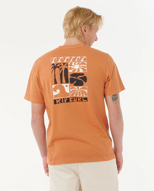Artist Of The Search - TY Williams Coastline Tee - Terracota
