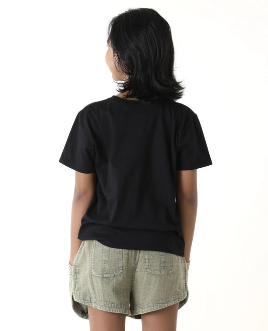 High Tide Scenic Bali Tee - Girls (8-14 years) - Washed Black Bali