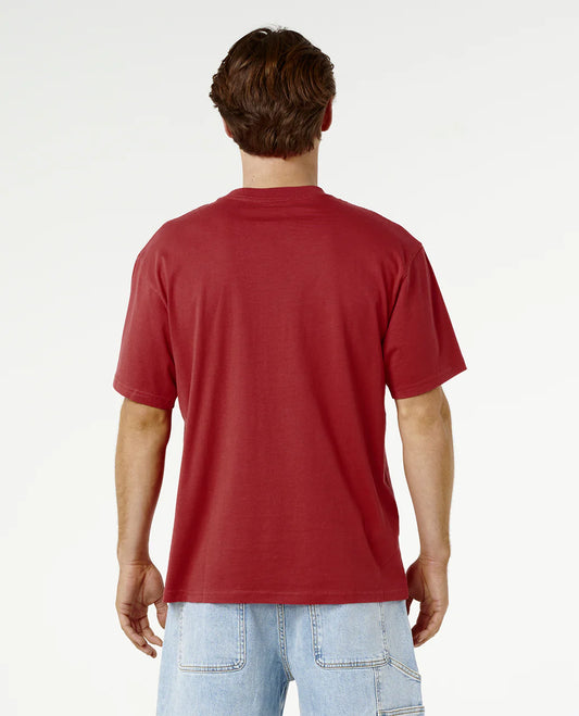 Padang Cup 26 Logo Tee - Men - Washed Red