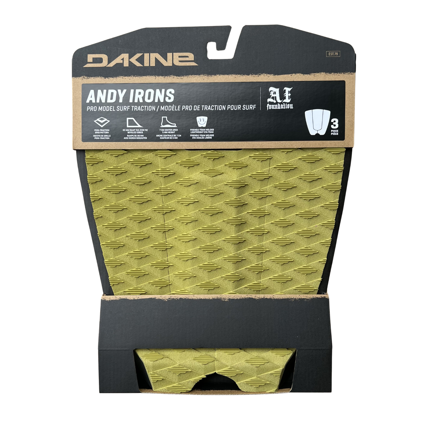 DK Andy Irons Pro Surf Traction Pad - White/Silver