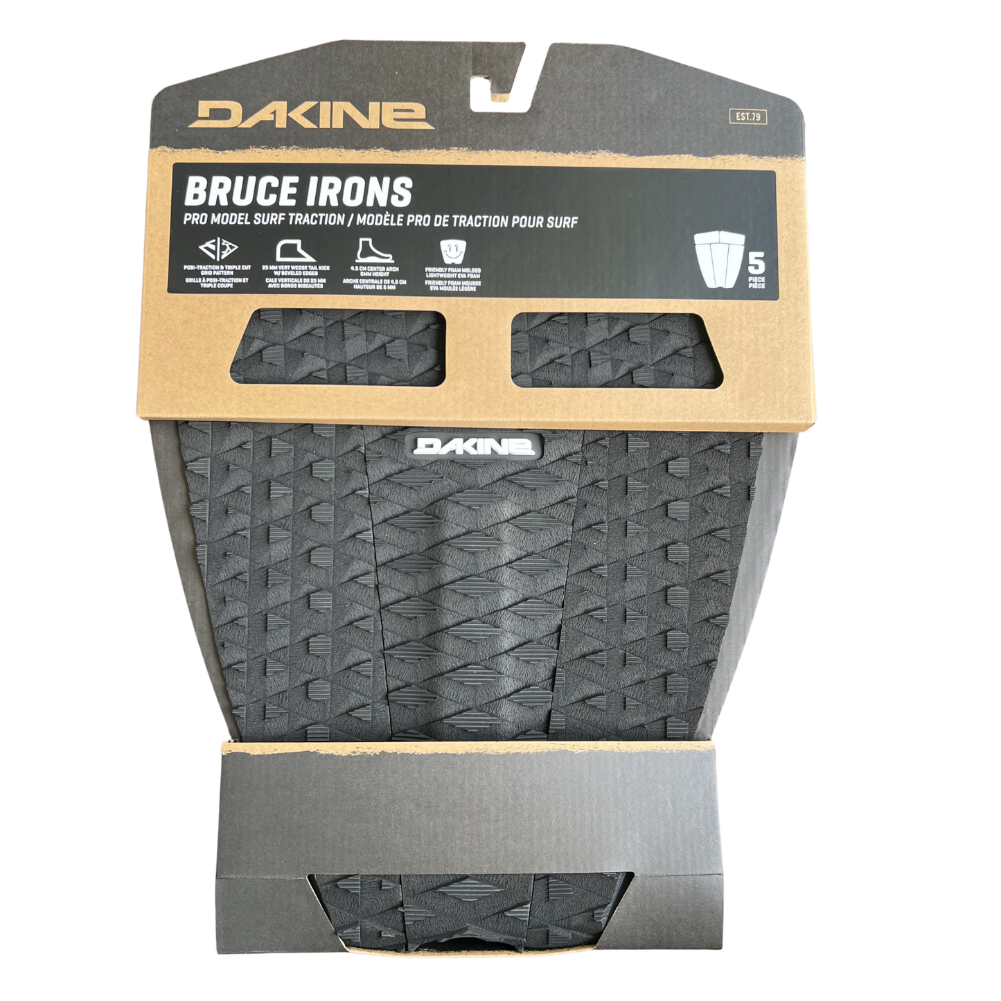 DK Bruce Irons Pro Surf Traction Pad - Black/Grey