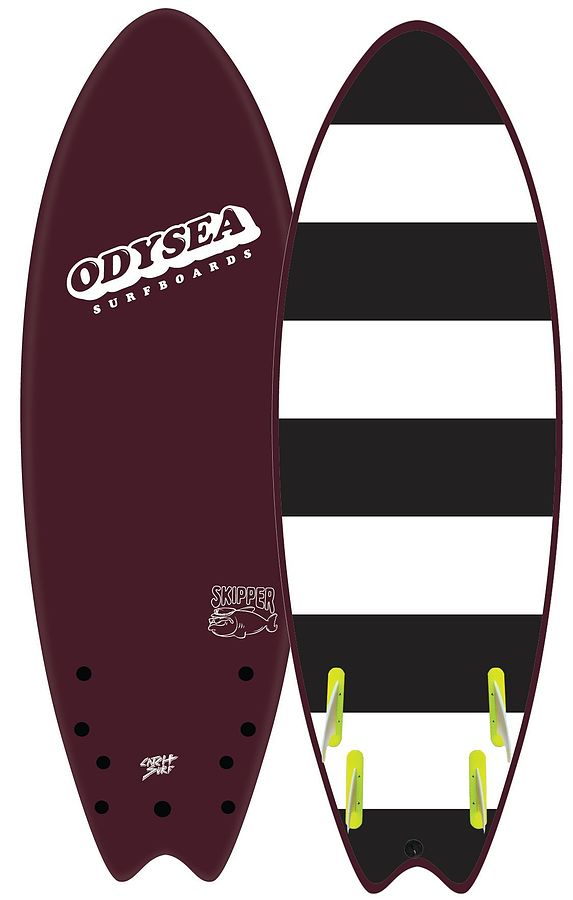 Odysea 6-6 Skipper - Quad Maroon Softboard