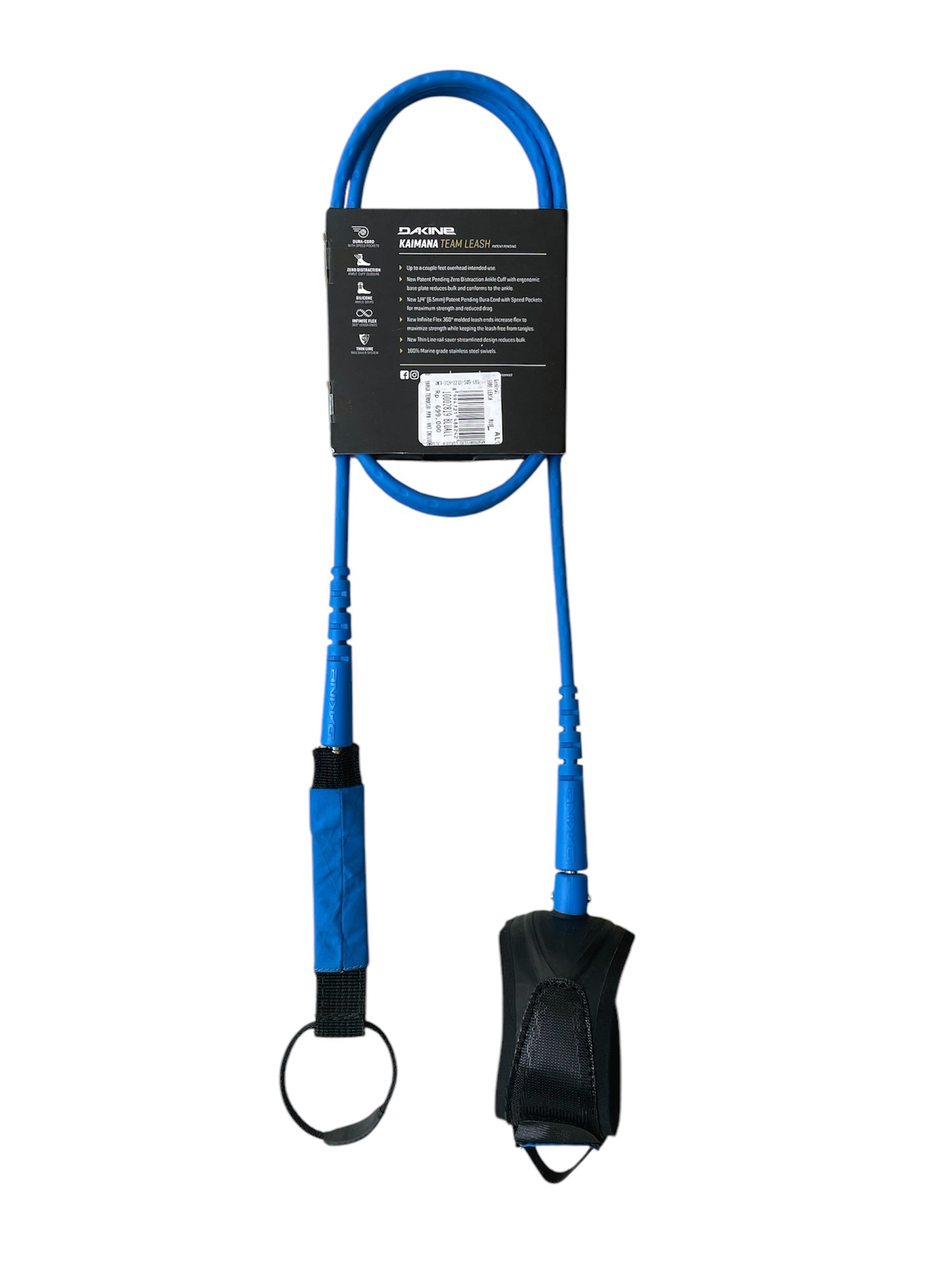 DK Kaimana Team 6' x 1/4' Surf Leash - Blue