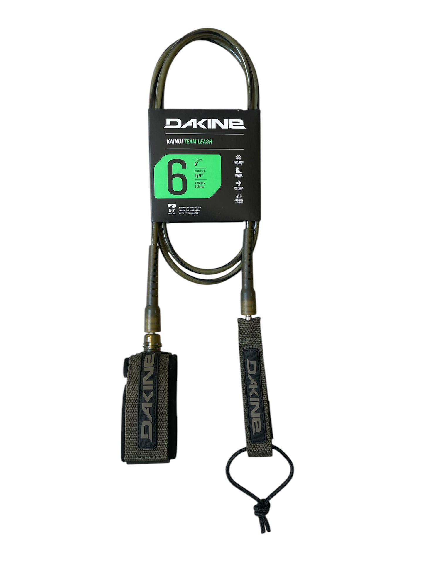 DK Kainui Team 6ft X 1/4in - Dark Olive