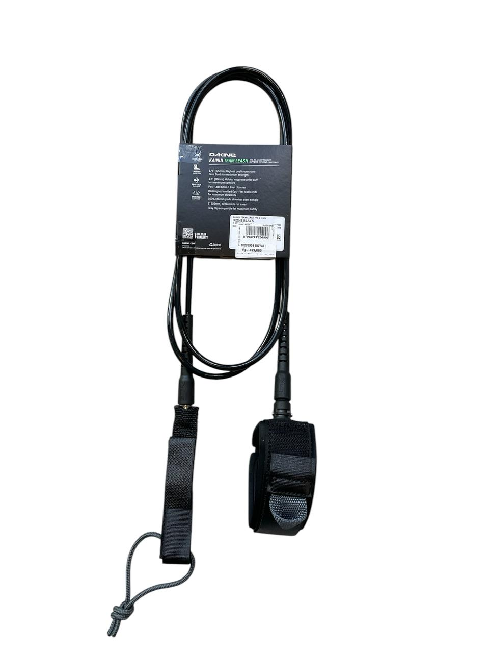 DK Kainui Team 7" x 1/4" Leash - Black/Grey