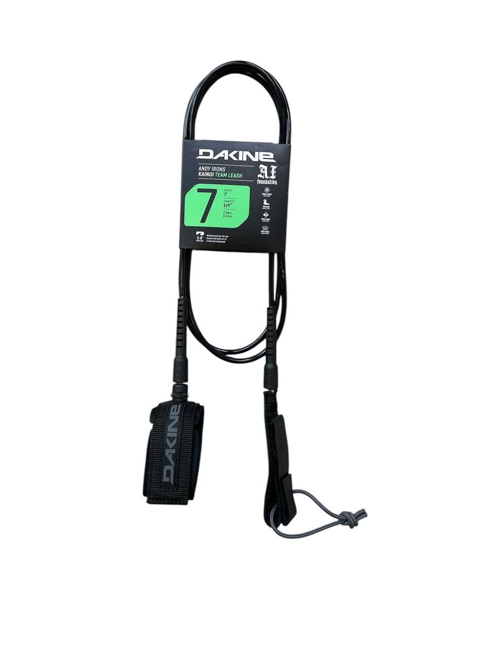 DK Kainui Team 7" x 1/4" Leash - Black/Grey