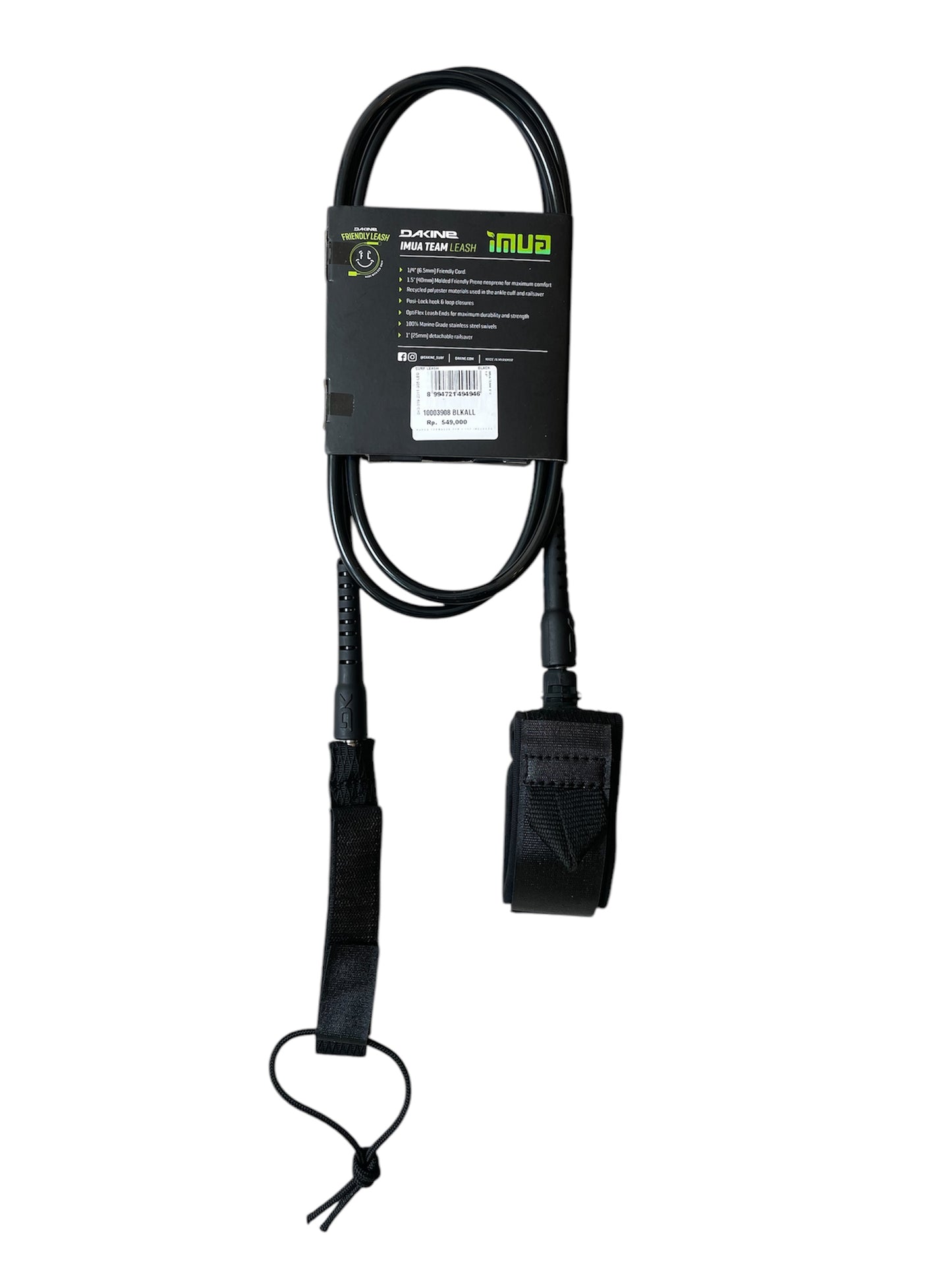 DK Imua Team 6' x 1/4" Surf Leash - Black