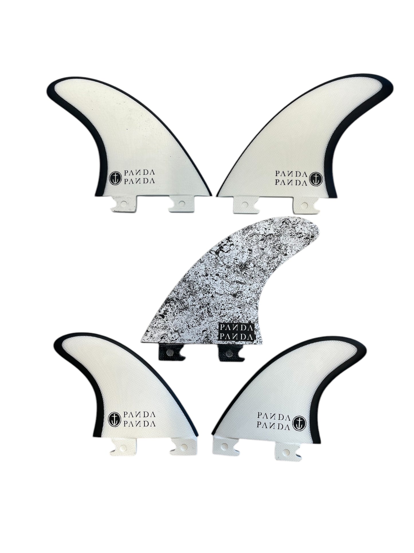 CF Panda 5 Fin Snap In - Black/White
