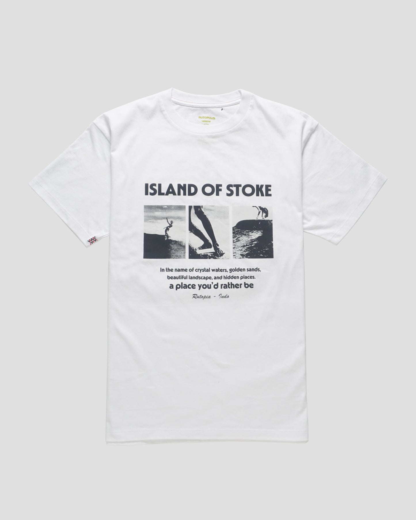 Rutopia Island of Stoke Tee Men - White
