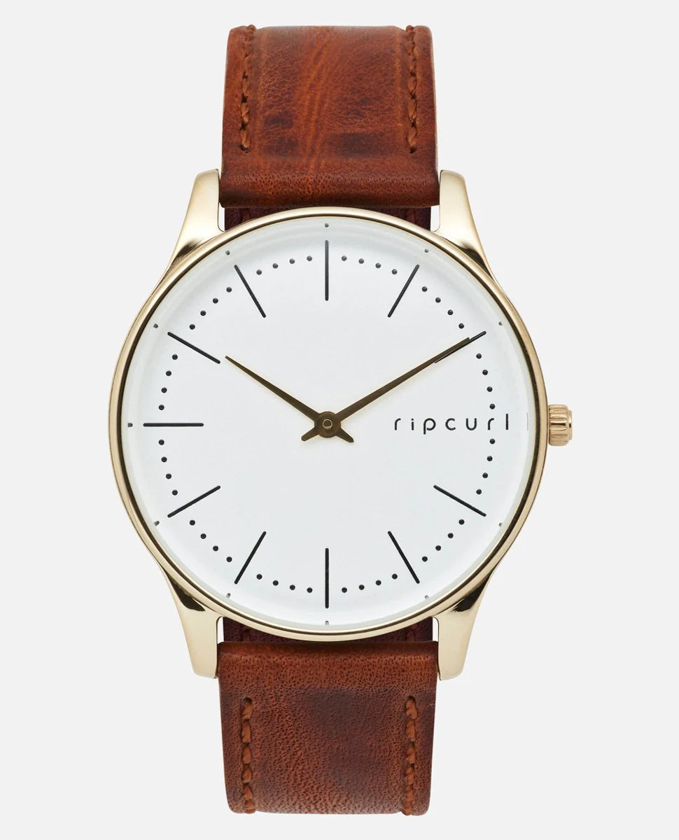 Supreme Slim Gold Leather Watch - Gold