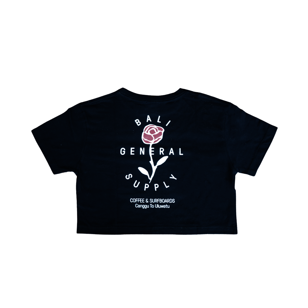 BGS Mawar Crop Tee - Black