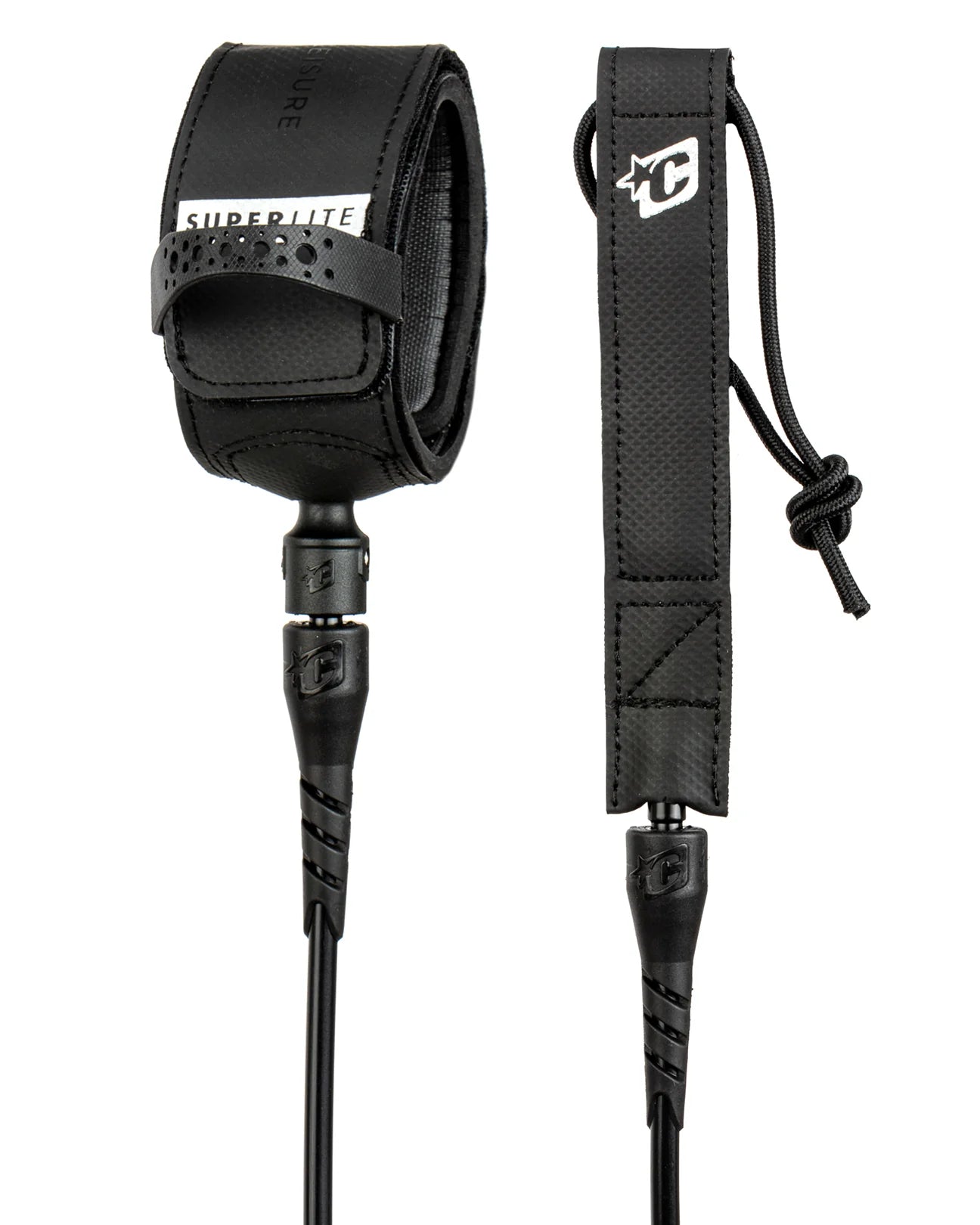 Creatures Superlite Pro 6' Leash - Black/Silver