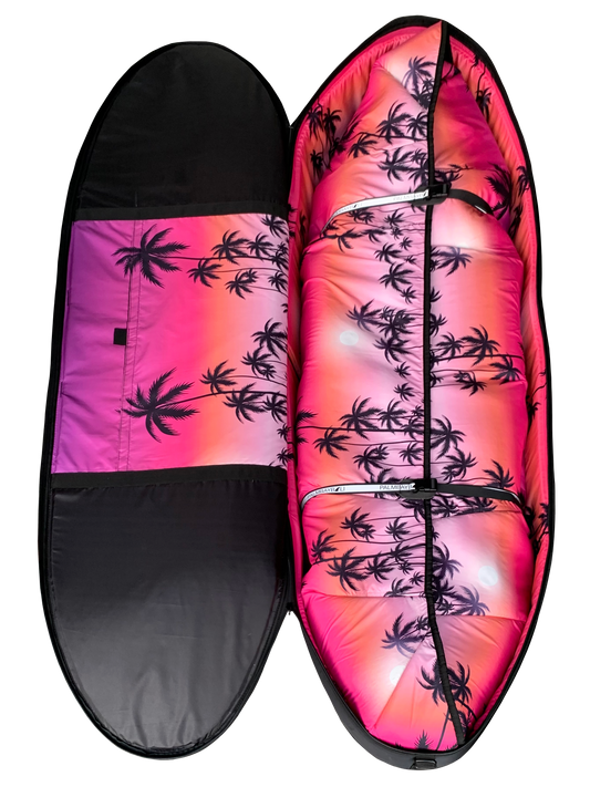 PalmBayBali The Ultimate Impact Triple Boardbags - Pink/Palmtree