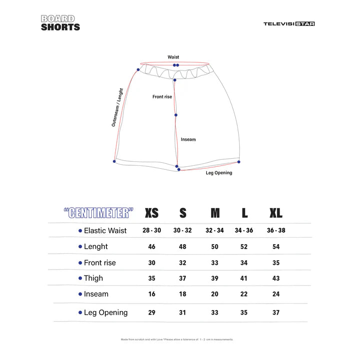 TVS Star Boardshort - White