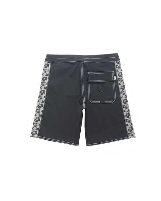 Rutopia Grey Hibiscus Boardies Men - Black