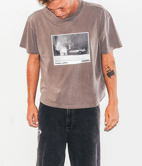 Former Ignite Boxy T-Shirt - Washed Brown