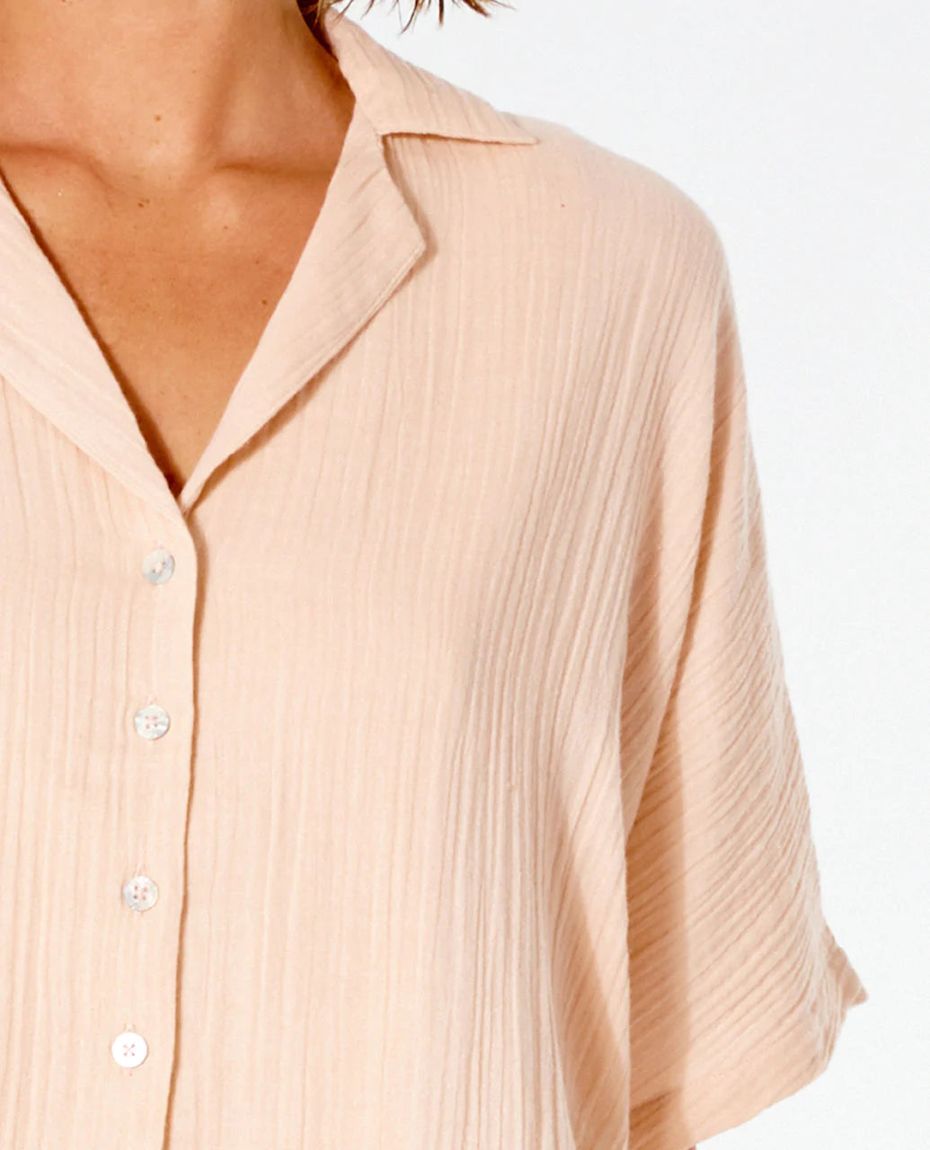 Premium Surf Short Sleeve Shirt - Dust Pink