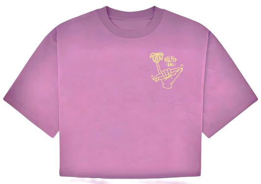 Hang Crop Tee Women - Purplewash