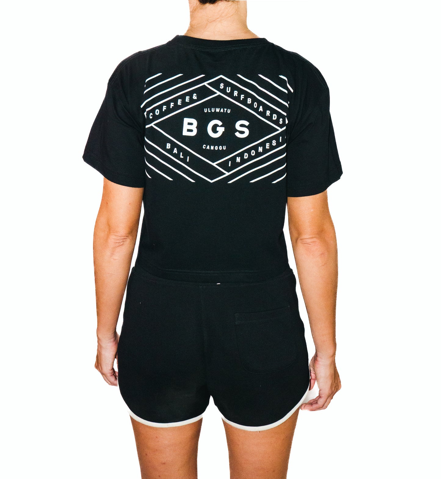 BGS Trippy Crop Tee Black