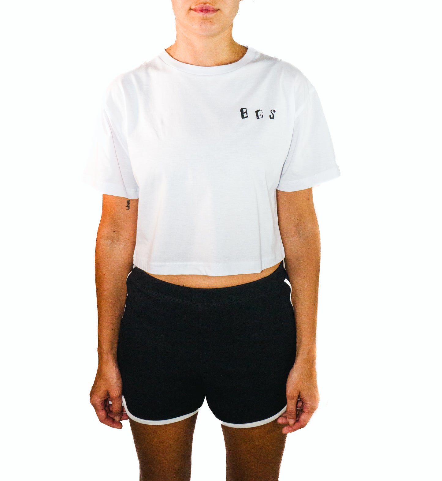 BGS Macan Crop Tee - White
