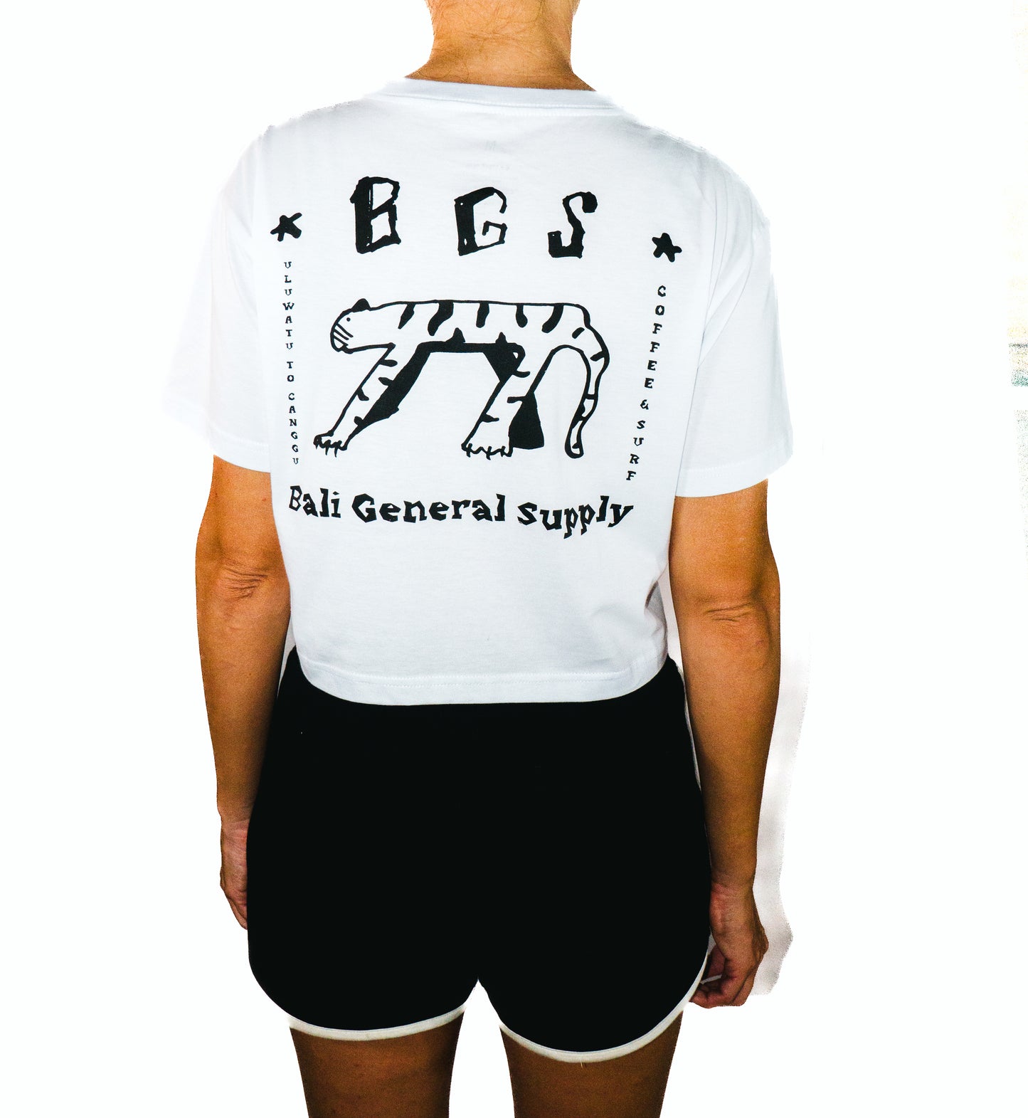 BGS Macan Crop Tee - White