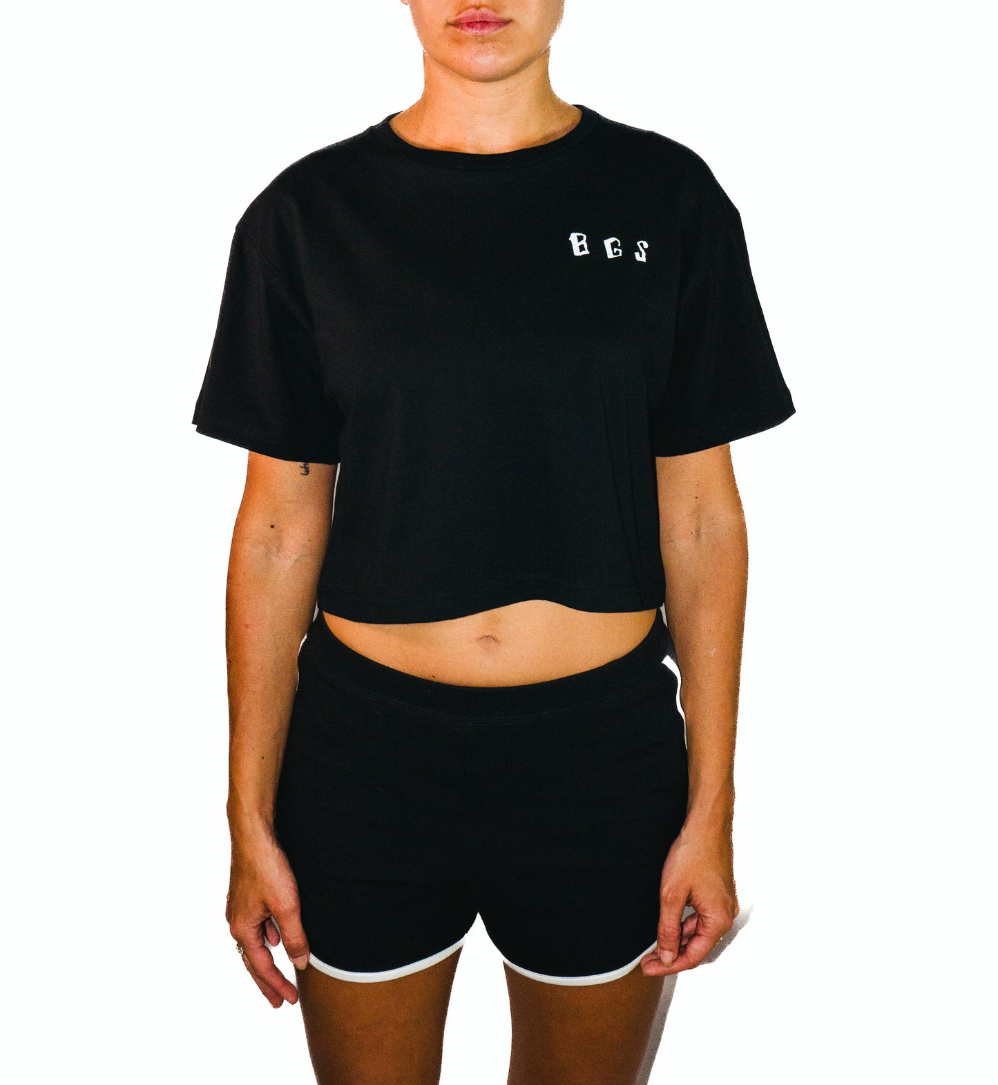 BGS Macan Crop Tee - Black