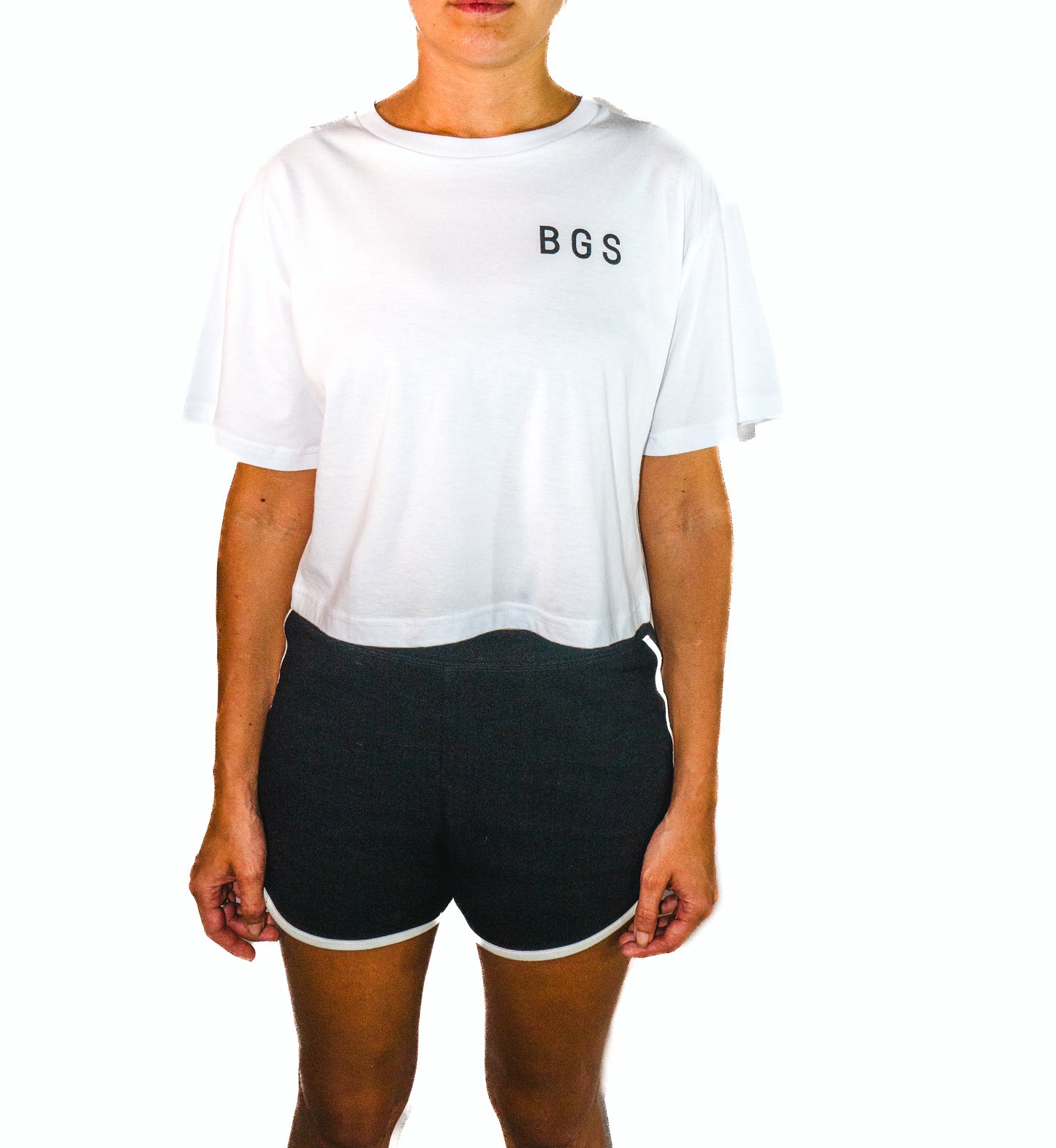 BGS Tiger++ Crop Tee White