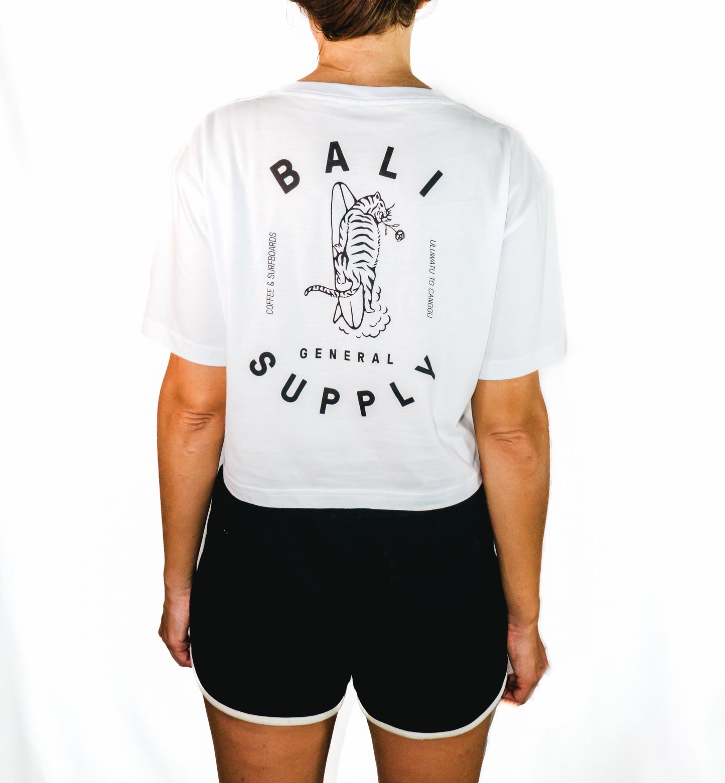 BGS Tiger++ Crop Tee White