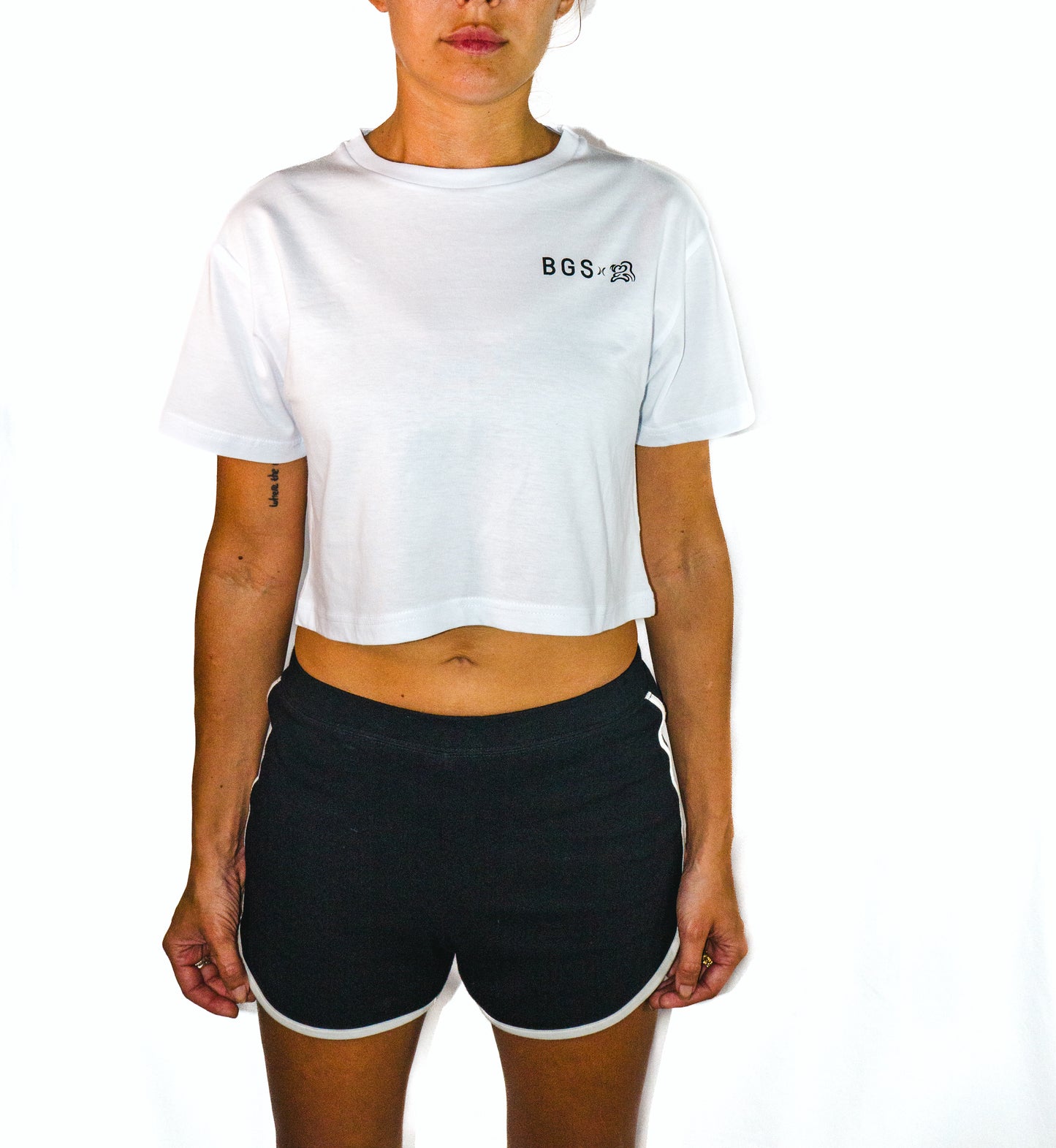 BGS Barong Crop Tee White