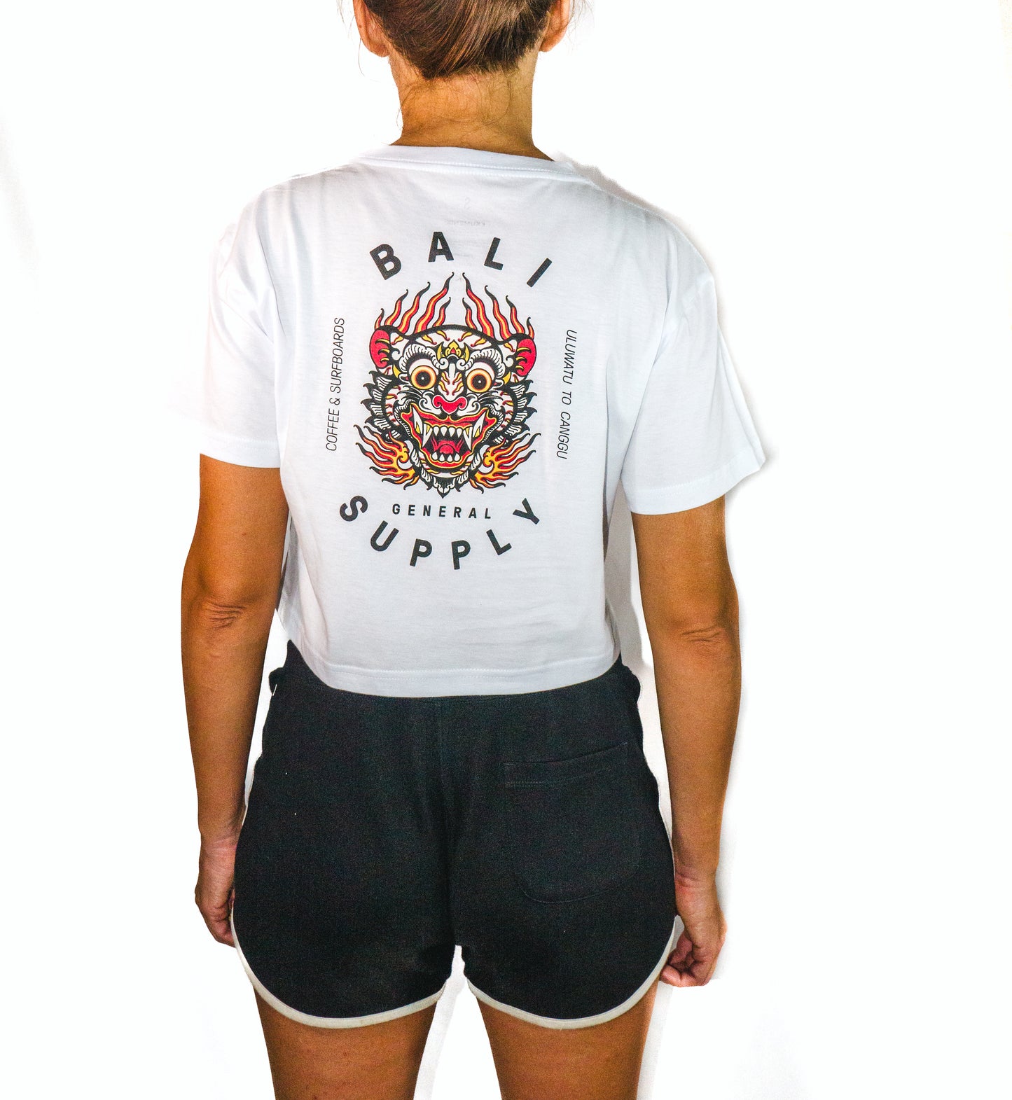BGS Barong Crop Tee White