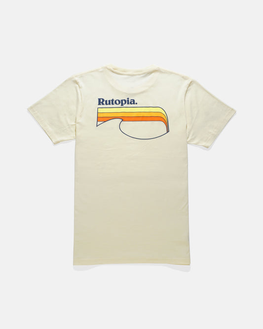 Rutopia Logo Wave Tee Men - Ivory
