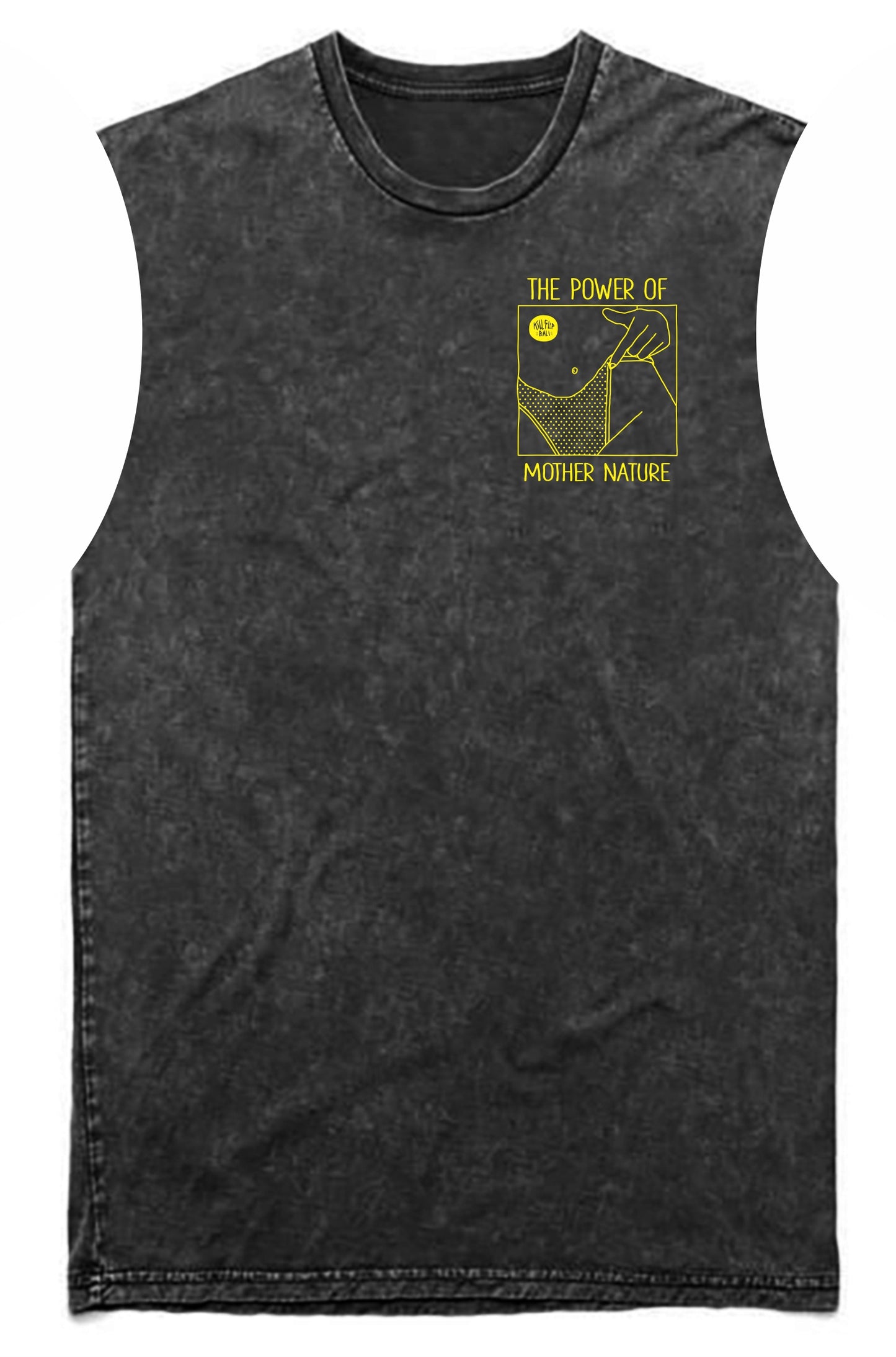 Mother Nature Muscle Tee Men - Blackwash