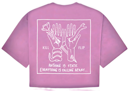 Nothing Static Crop Tee Women - Purplewash