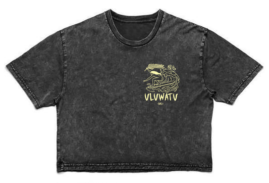 Uluwatu Crop Tee Women - Blackwash
