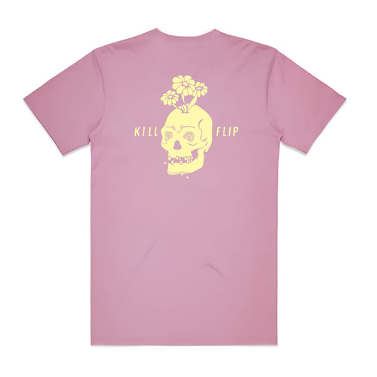 Skull Flower Tee Men - Purplewash