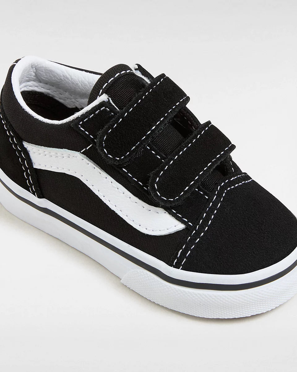 Original Vans Toddler Old Skool Hook And Loop Shoes (1-4 Years) - Black