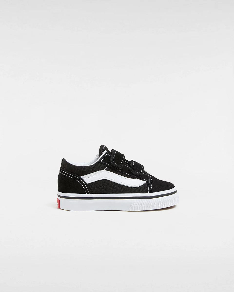 Original Vans Toddler Old Skool Hook And Loop Shoes (1-4 Years) - Black